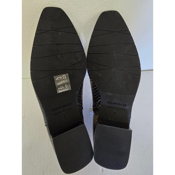 Aquatalia Women's Faelyn Snakeskin Embossed Leather Ankle Boots Cameral … - Picture 14 of 14